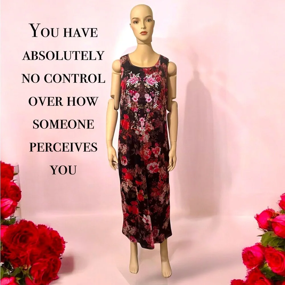 NWT Indigo Moon Floral Print Mesh Overlay Maxi Dress - Picture 1 of 6